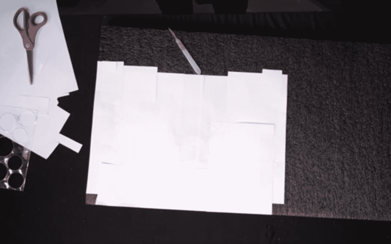 The paper template is then positioned onto your choice of foam, ready for the profile to be cut out