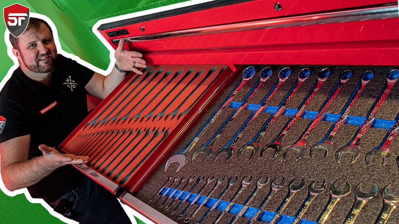 Our first tool drawer organiser in our Clarke tools tool chest is now complete - the old red Original foam has been upgraded to the more durable and sustainable Shadow Foam