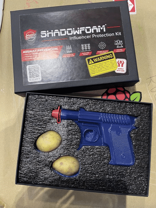 Were you lucky enough to bag one of our hallmark SHadow Foam gifts at the show?  Makers Central 2022 saw the arrival of the Influencer Protection kit in the shape of this Spud Gun.  A great British classic!