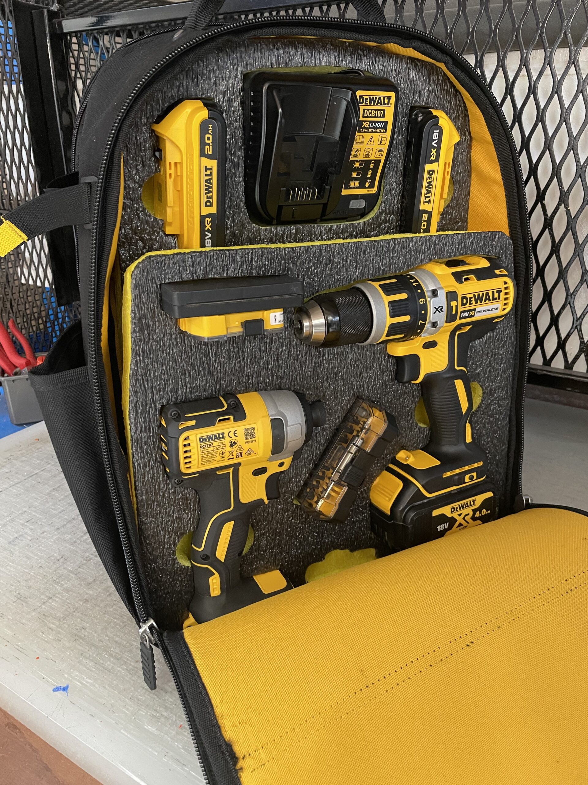 the finished Dewalt tool bag - what do you think of our upgrade?