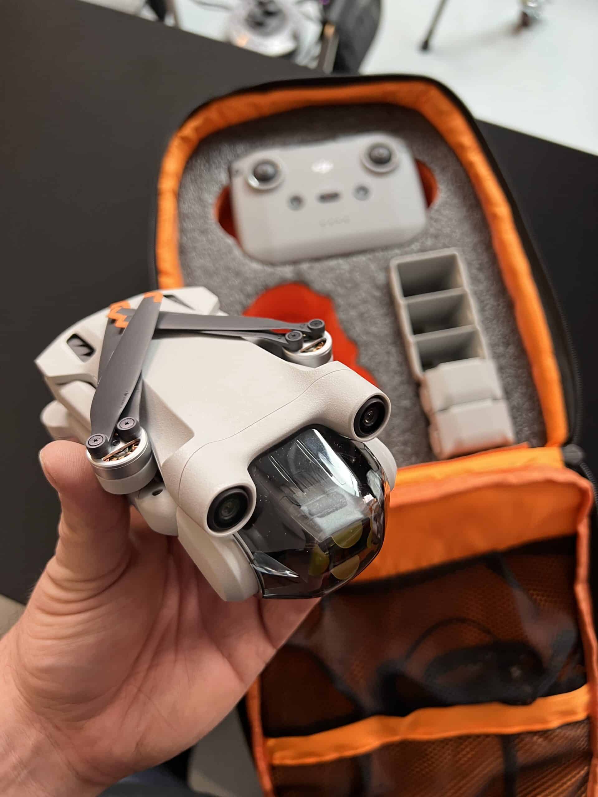 Eyecatching and practical drone storage for this DJI Mini Pro 3 Drone and accessories