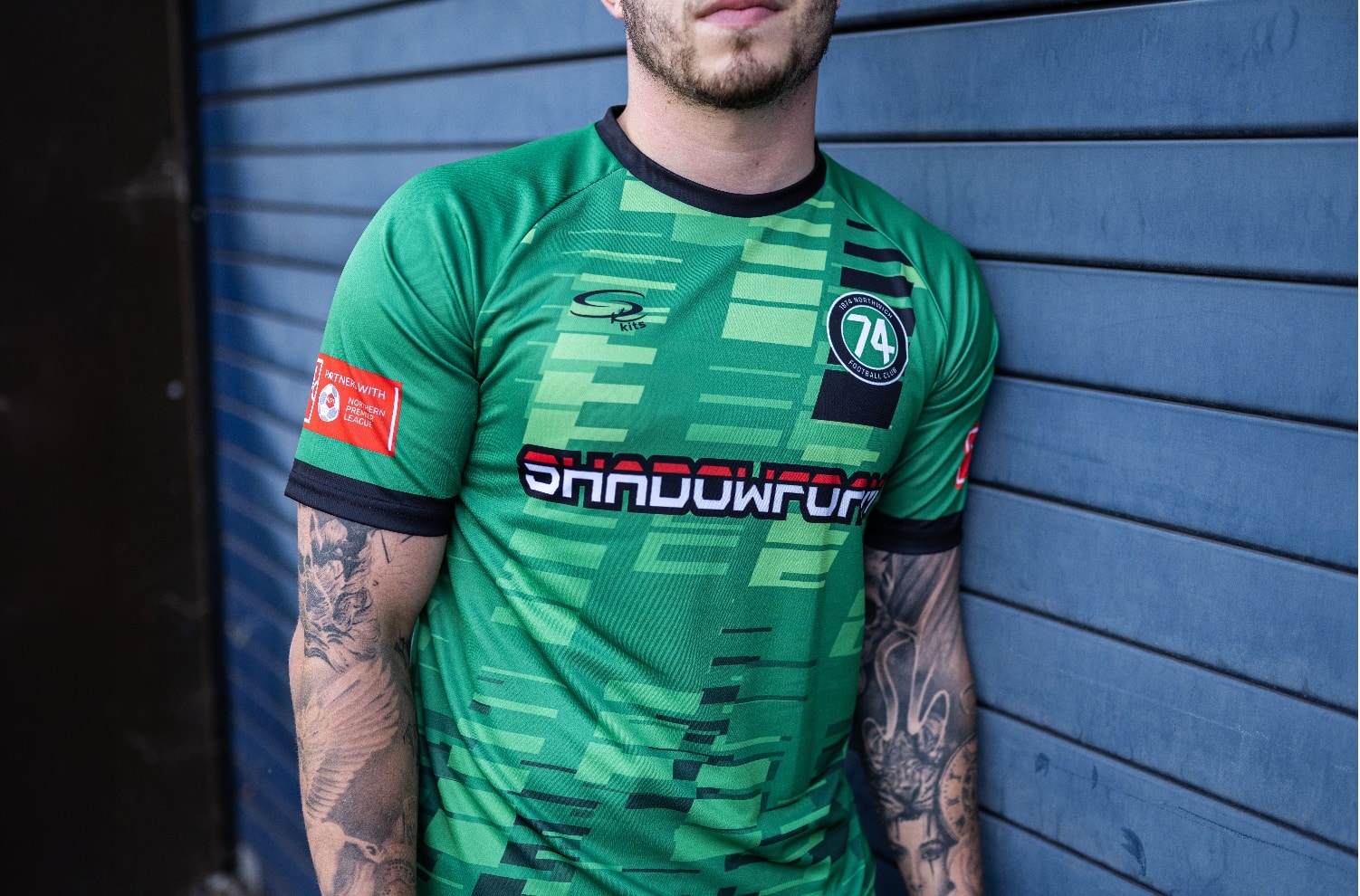 the new home kit for 1874 Northwich sponsored by Shadow Foam